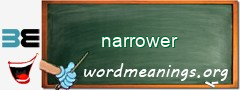 WordMeaning blackboard for narrower